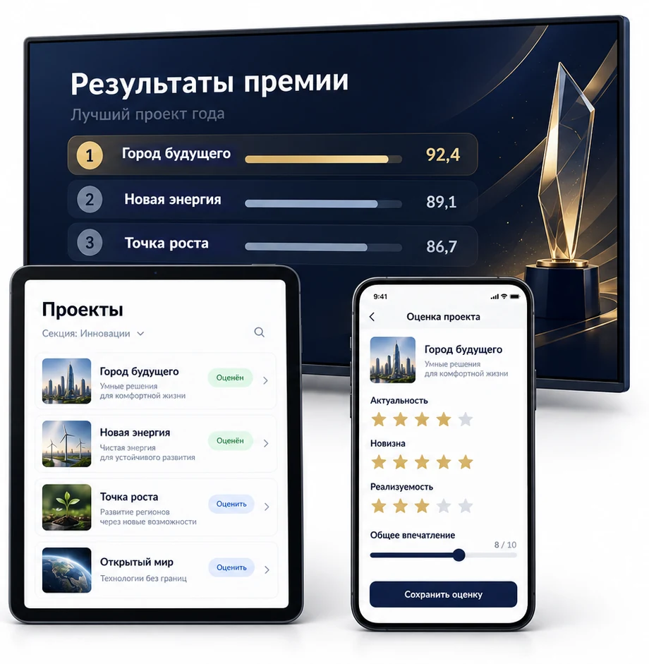 Жюри: пример интерфейса